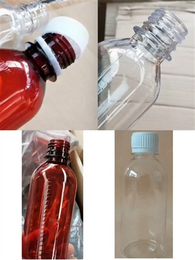 Plastic fles met kleine-mond van 200 ml